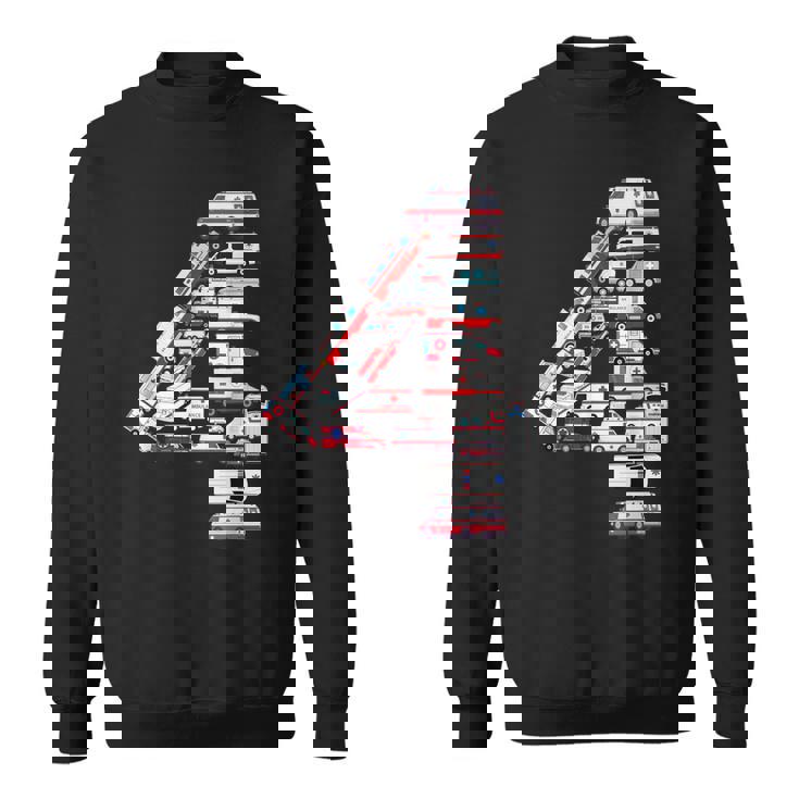 救急車 テーマ 4歳の誕生日 キッズ 男の子 4歳 スウェットシャツ