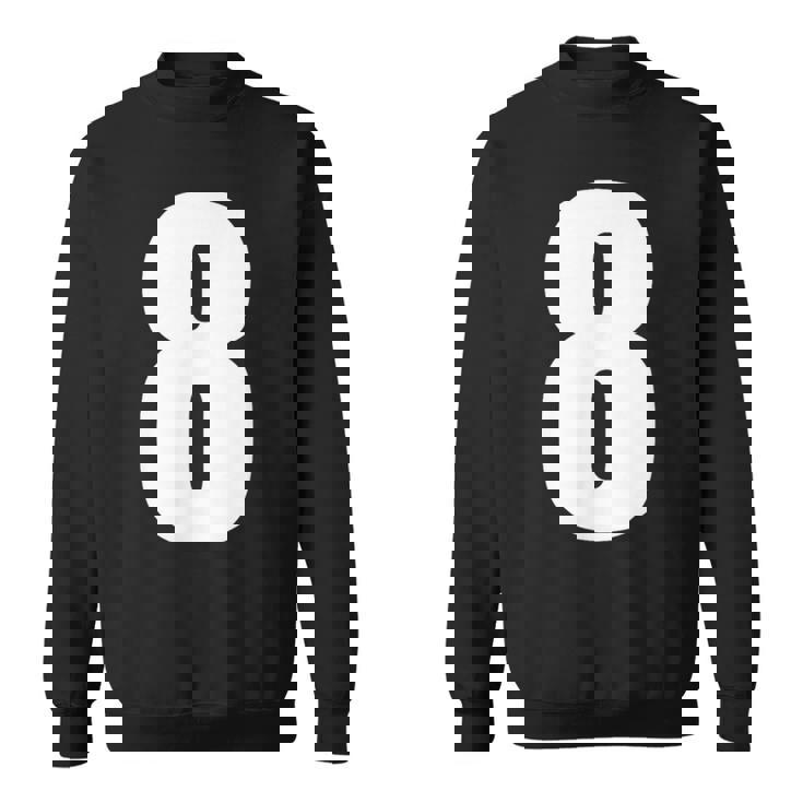 数字 8 数字 8 プレーン 白 数字 スウェットシャツ