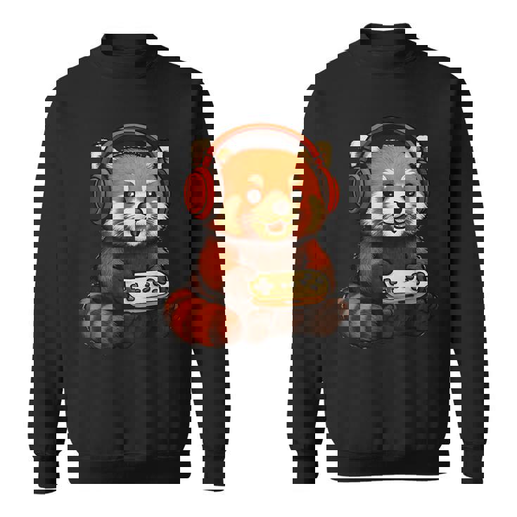 日本のレッサーパンダ ゲーマー アニメ レトロ ビデオゲーム ヴィンテージ スウェットシャツ