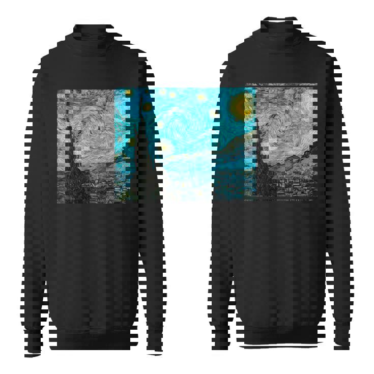 星月夜 ゴッホ 長袖tシャツ スウェットシャツ