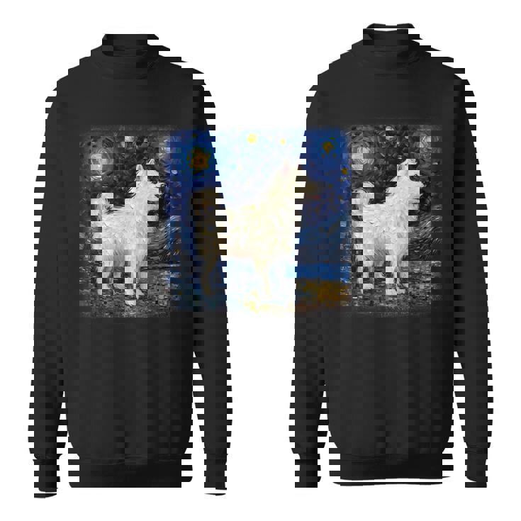 星月夜の犬 ヴァン・ゴッホ サモエド スウェットシャツ