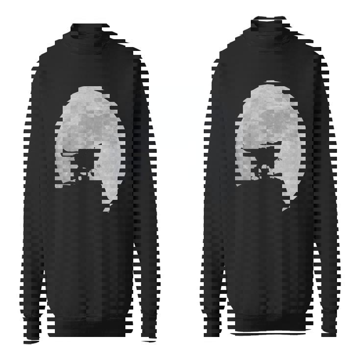 月と猫のシルエット ソマリ猫 スウェットシャツ