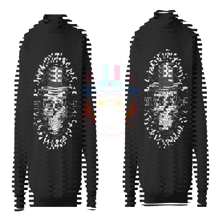 本物のメキシカンパーツを使用したアメリカ製スカル。 スウェットシャツ