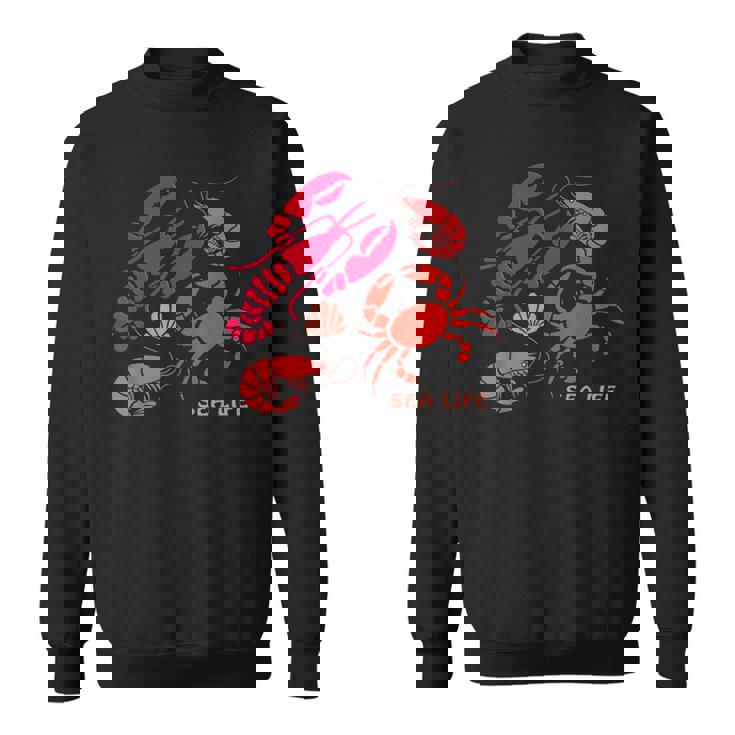 海洋生物、ロブスター、カニ、エビ、カミ、海洋、シーフード スウェットシャツ