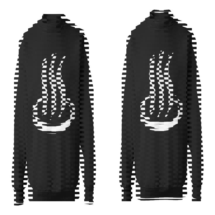 温泉マーク・白 ホワイト（アイラブ 温泉／お風呂 大好き）銭湯 サウナ 記号 お土産 旅行 面白 スウェットシャツ