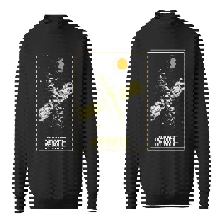 無限宇宙ステーション 衛星 宇宙 ヴィンテージ レトロ コスモス Infinitepacetationtar スウェットシャツ