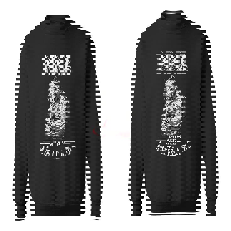 犬のmmaファイター フリーファイティングピットブル スウェットシャツ