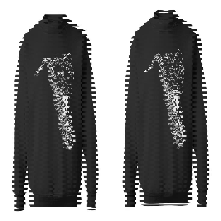 猫とサックス サクソフォン奏者 猫の飼い主 サックス スウェットシャツ