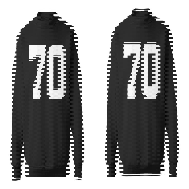 番号70 背面 スポーツチームジャージ番号 スウェットシャツ