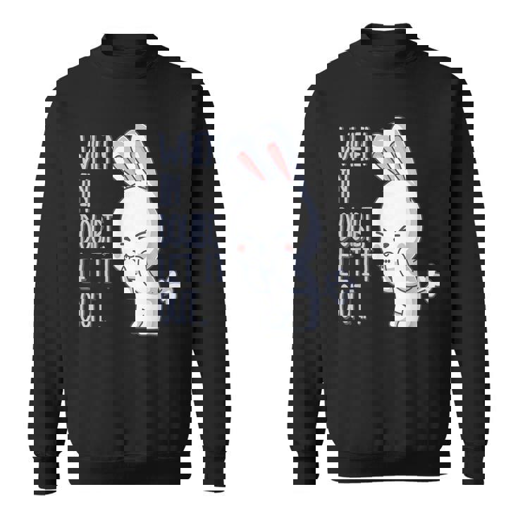 疑わしいとき おなら 出す おもしろい おなら かわいい ウサギ おなら スウェットシャツ