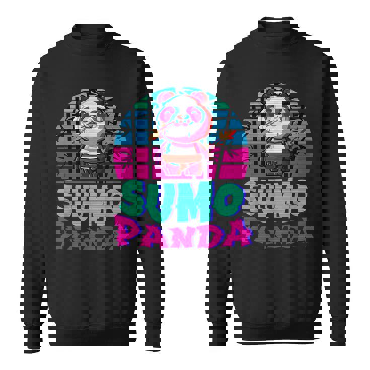 相撲パンダ力士ベーパーウェーブ和風美学 スウェットシャツ