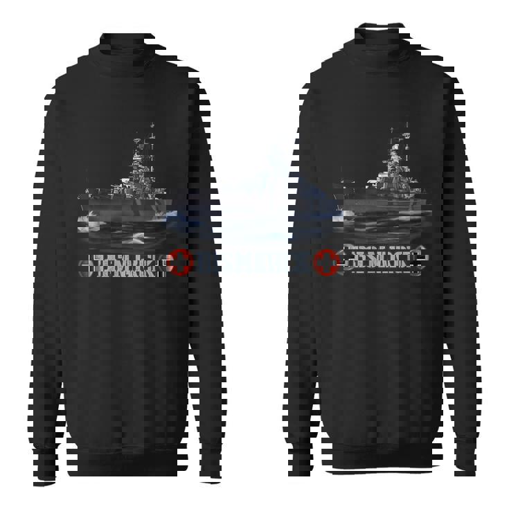 第二次世界大戦のドイツ戦艦ビスマルク スウェットシャツ