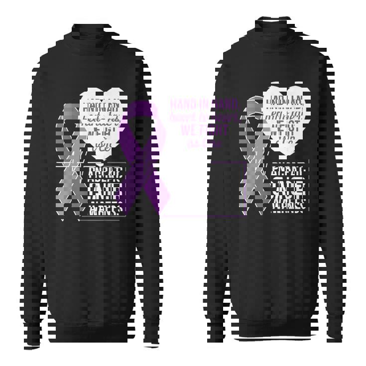 膵臓がん啓発 ハートトゥハート パープルリボン スウェットシャツ