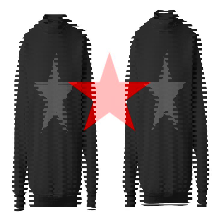 複数の色の赤い星 長袖tシャツ スウェットシャツ
