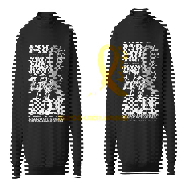 誰も一人で戦わない 小児がん啓発ゴールドリボン スウェットシャツ