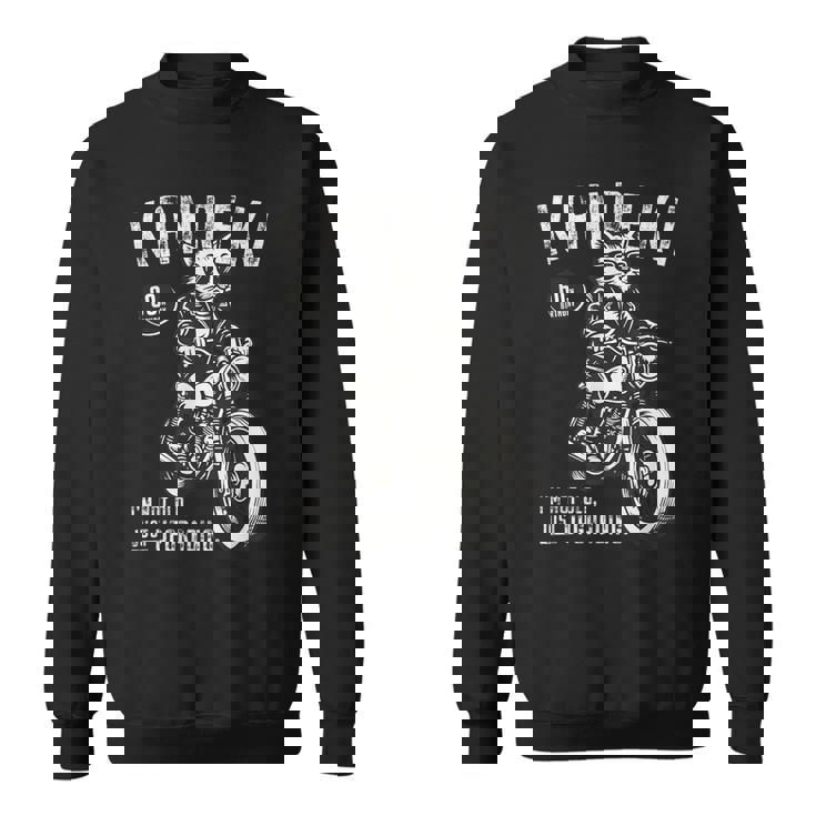 還暦祝い バイク好き 猫好き 父 男性 クラシックバイク 60歳 I'm Not Old Just Upgrading スウェットシャツ