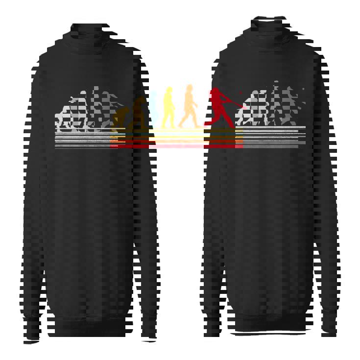 野球 人類の進化 面白いtシャツ おもしろ グッズ 服 ベースボール ネタ メンズ Evolution 野球部 男性 スウェットシャツ