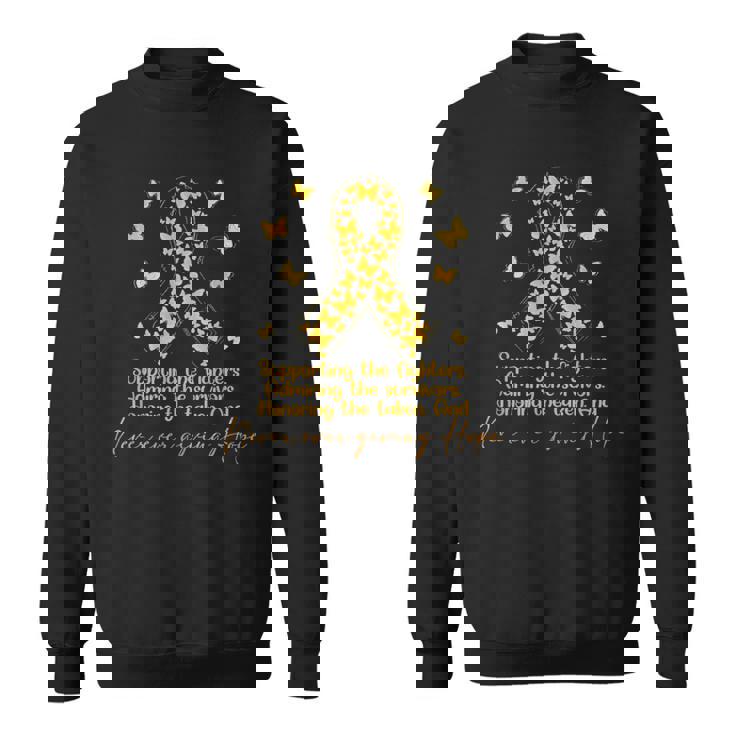 闘士と生存者の小児がん啓発をサポート スウェットシャツ