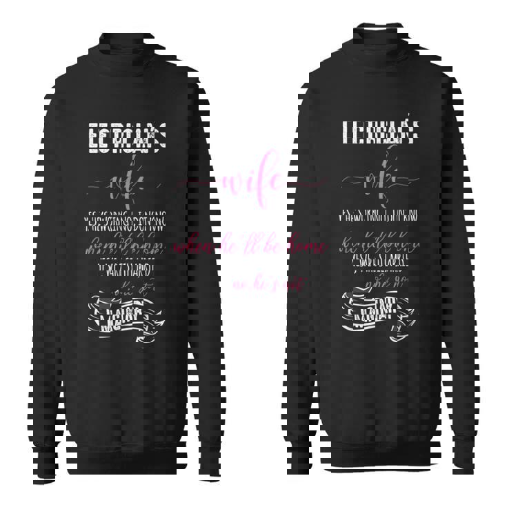 電気技師の妻シャツ 電気技師tシャツ ラインマンギフト スウェットシャツ