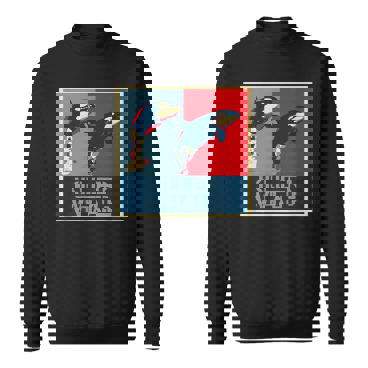 面白tシャツ 海 シャチ おもしろ かわいい グッズ 服 ネタ メンズ オリジナル 夏 生き物 レトロ スウェットシャツ