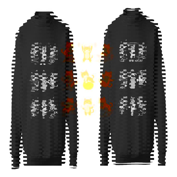 面白いtシャツ 猫 ネコ 筋トレ ジム おもしろグッズ かわいい おもしろtシャツ 面白い 服 ネタ スウェットシャツ