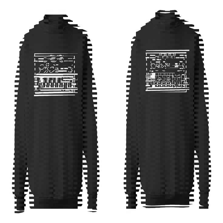 面白いシンセローランドベースラインシンセウェーブ スウェットシャツ