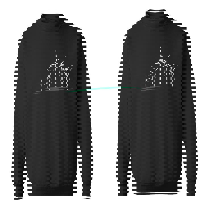 風車の風力発電設計 スウェットシャツ