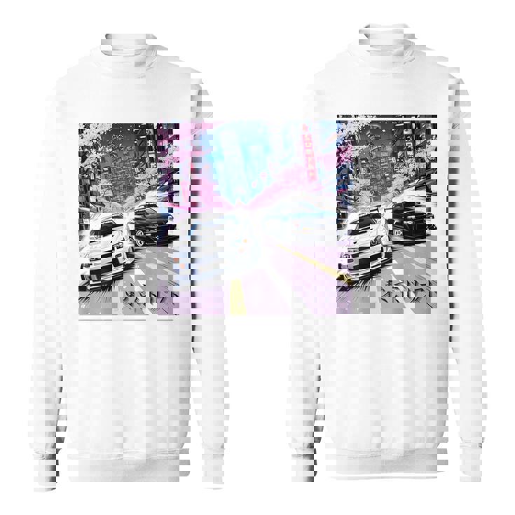Deuxoitures De Course Jdm Japan Drifting Tokyokylineur Le Dos Sweater e