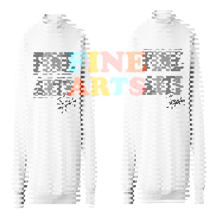 Fine Arts Squad Teacher Team Boho Back To School Sweatshirt Unisex
