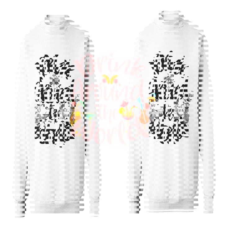 Family Drinking Around The World チェックリスト パスポート スウェットシャツ