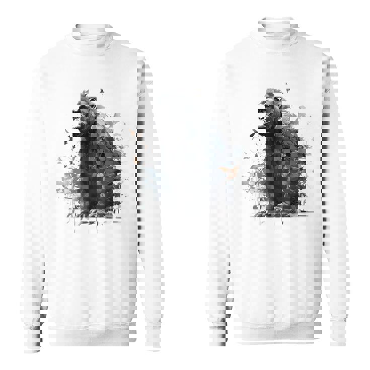 Gorilla Lover アートワーク 鳥 動物 モチーフ ゴリラ スウェットシャツ