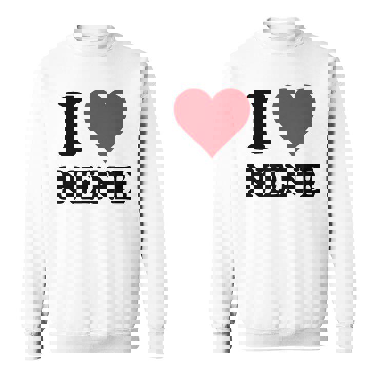 I Heart Nene 名 I Love パーソナライズ スウェットシャツ