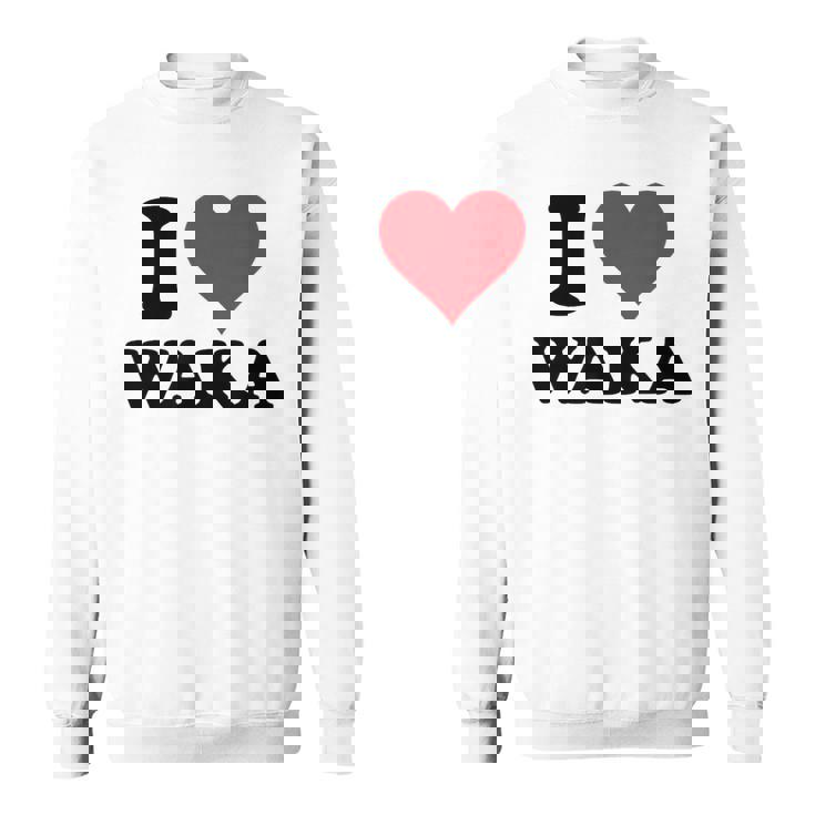 I Heart Waka ファーストネーム I Love パーソナライズ スウェットシャツ