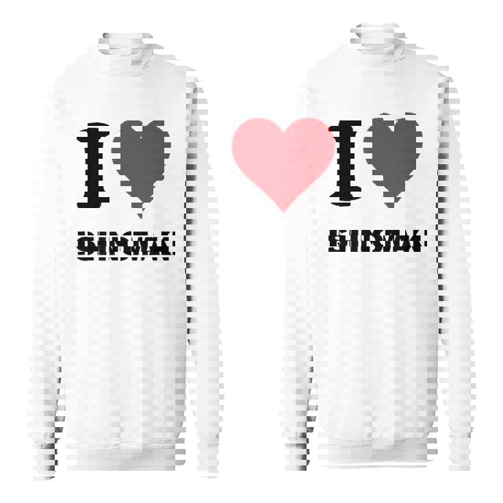 I Heart 石巻ジャパンラブ 日本のお土産品 スウェットシャツ