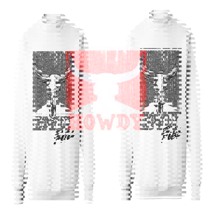Howdy Putos Cool Retro Western Cowboy Vintage Sayings Sweatshirt