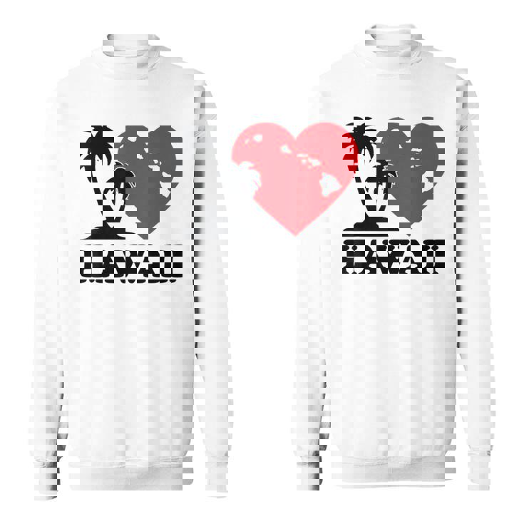 I Love Hawaii ハワイアンハートパーム レディース メンズ ボーイズ ガールズ スウェットシャツ