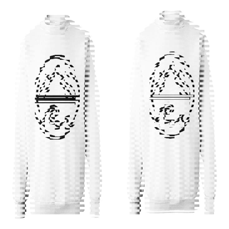 Mountains Waves Nature Outdoor Surf Hiking Hiker Surfer Sweatshirt Unisex