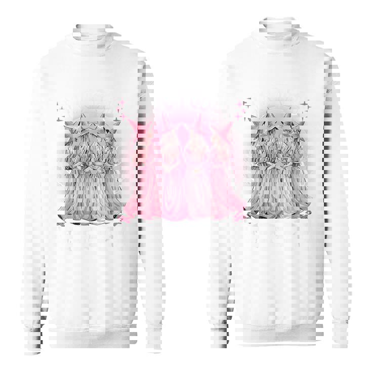 In October We Wear Pink Witch Breast Cancer Awareness Pink Sweatshirt