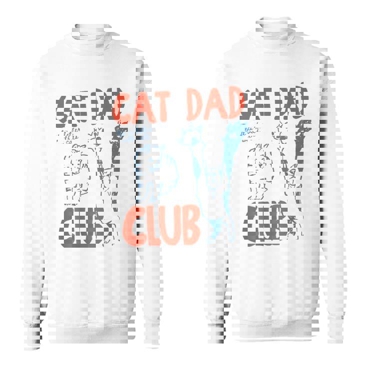 Sul Retro Cat Dad Club Life Is Better With Cats Festa Del Papà Felpa