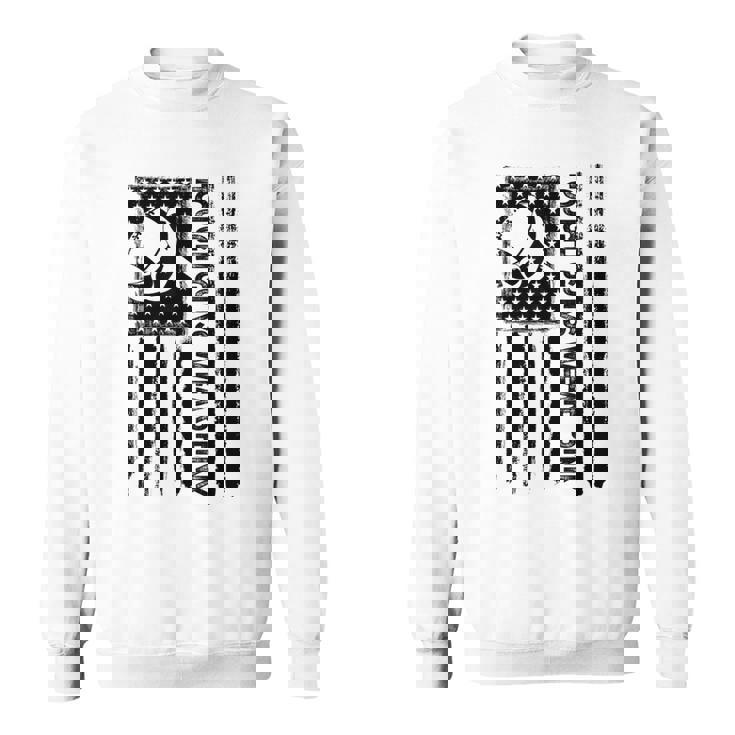 Tough Guys Wear Pink Breast Cancer Football American Flag Sweatshirt Unisex