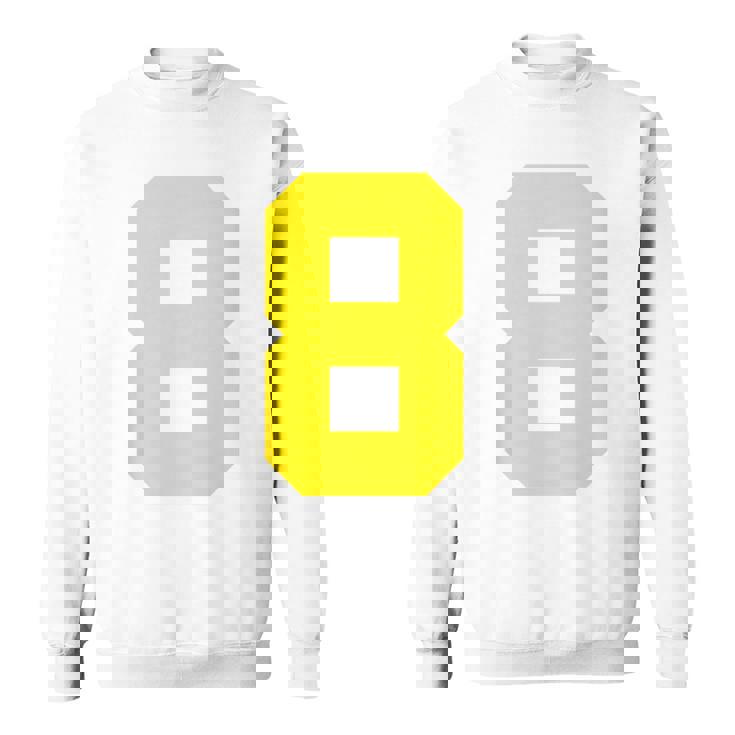 イエローナンバー8 背面 スポーツチームジャージ番号 スウェットシャツ