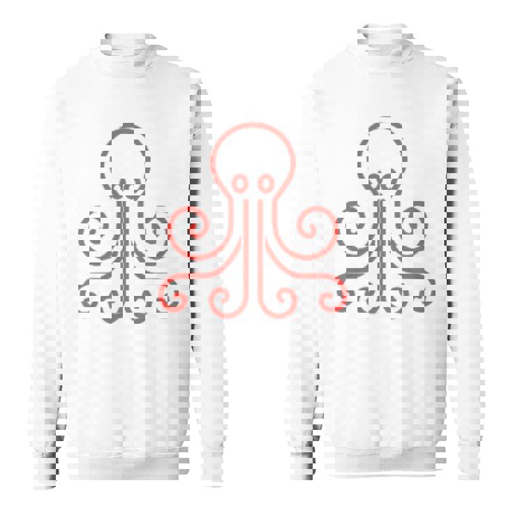 イカ 動物 面白い小さなタコ シンプルなイカ スウェットシャツ