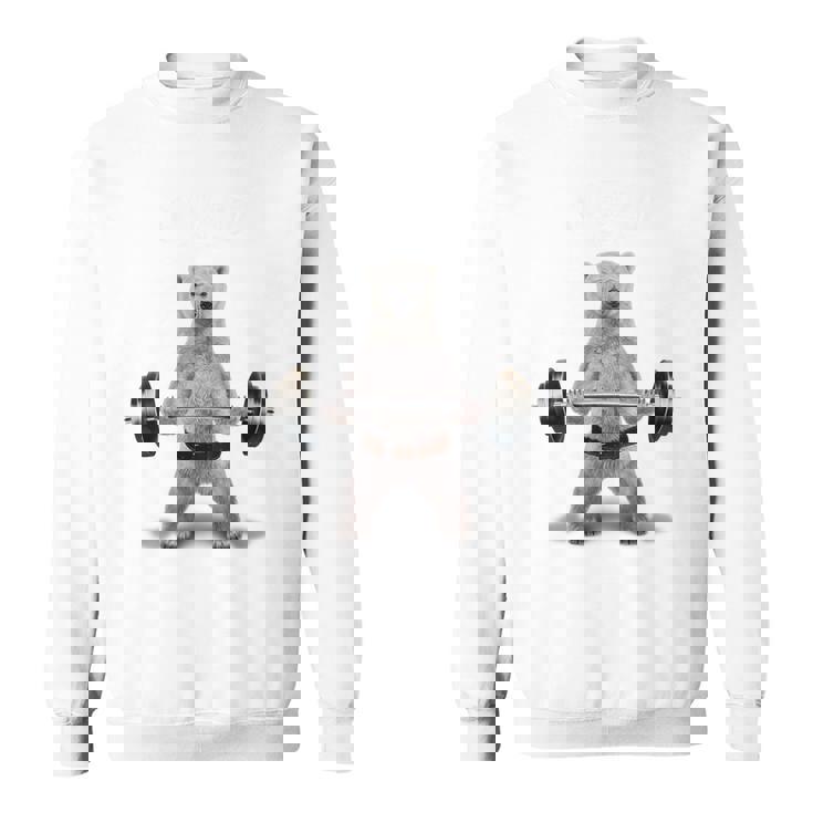 ウェイトリフティング 筋トレ バーベル やる気がないなら家に帰れ 白熊 しろくま スウェットシャツ