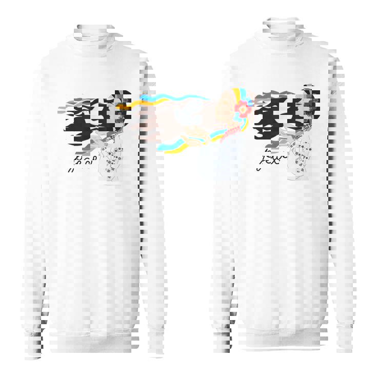 ウクライナの少女がウクライナの平和を支援 スウェットシャツ