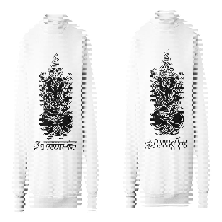 ガネーシュtシャツ サンスクリット語 ガネーシャマントラ スウェットシャツ