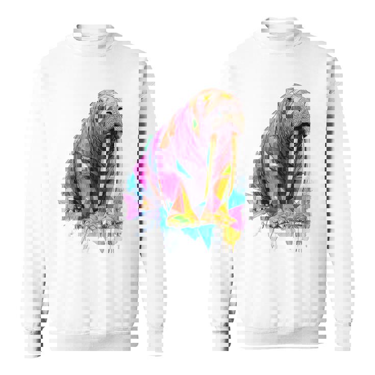 セイウチ 動物 モチーフ イラスト セイウチ スウェットシャツ