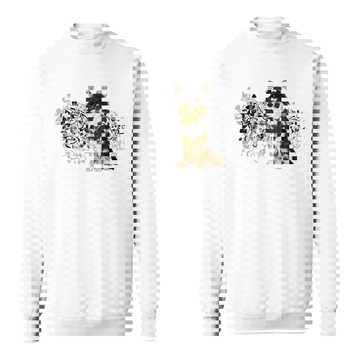 チワワママや犬好きのためのかわいいチワワワ スウェットシャツ