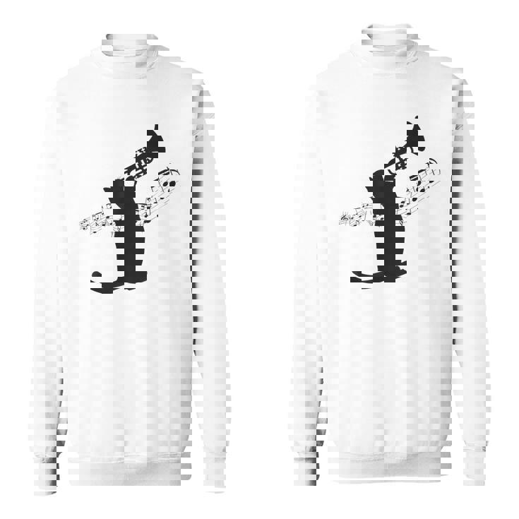 トランペット奏者猫 スウェットシャツ