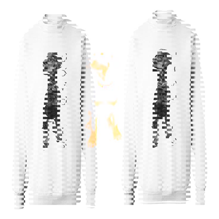 ドーベルマン シャツ ドーベルマン ピンシャー 犬 ママ お父さん 愛 ペット 子犬 スウェットシャツ