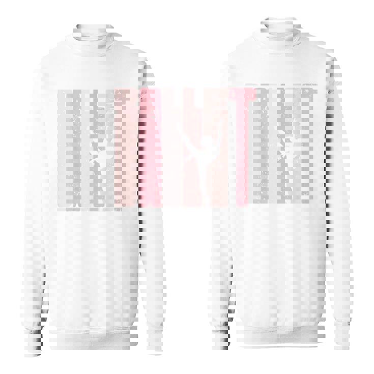 バレエ カットアウト アラベスク バックプリント ダンス スウェットシャツ